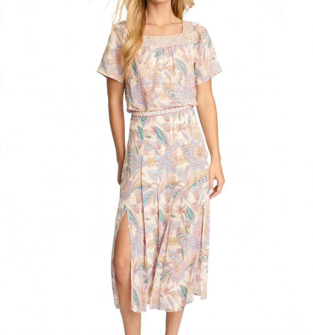NEW CABALLERO glenda midi skirt in paisley floral